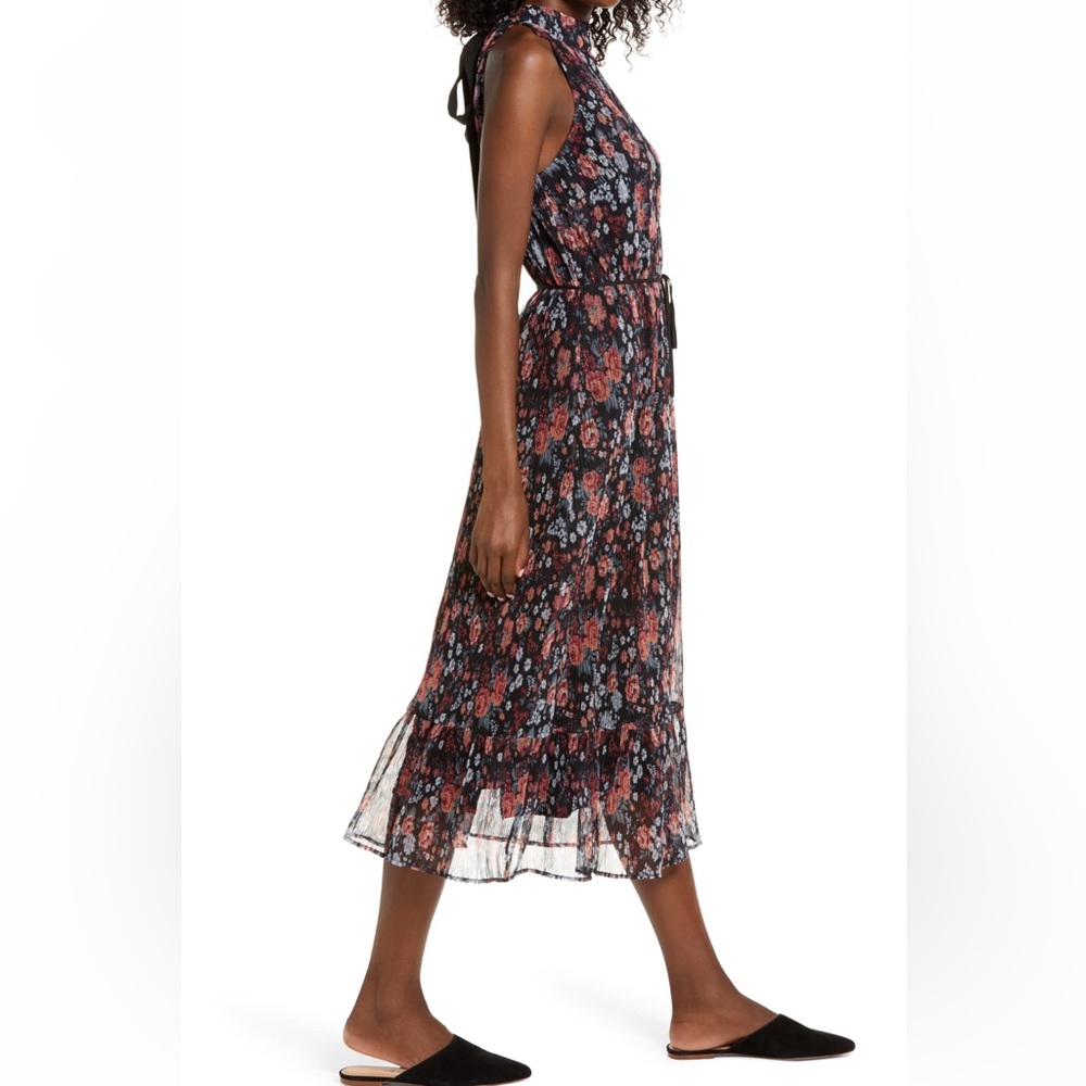 Sam Edelman NWT Floral Plisse Midi Dress